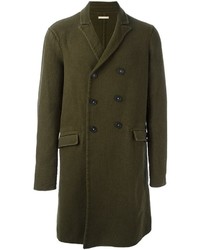 Мужское оливковое шерстяное пальто от Massimo Alba
