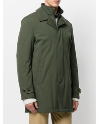 Мужское оливковое шерстяное пальто от Fay