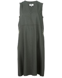 Оливковое шерстяное платье от MM6 MAISON MARGIELA