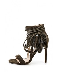 Оливковые босоножки на каблуке от River Island