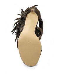 Оливковые босоножки на каблуке от River Island