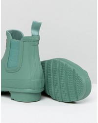 Женские оливковые ботинки челси от Hunter