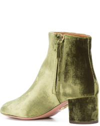 Женские оливковые ботинки от Aquazzura