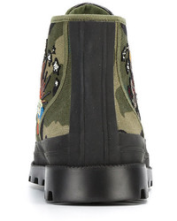 Мужские оливковые ботинки от Valentino