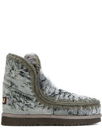 Женские оливковые ботинки от Mou