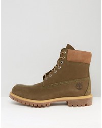 Мужские оливковые ботинки от Timberland