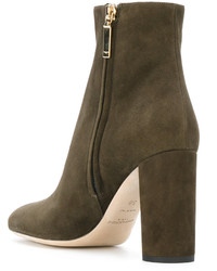 Женские оливковые ботинки от Saint Laurent