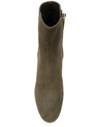 Женские оливковые ботинки от Saint Laurent