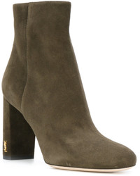 Женские оливковые ботинки от Saint Laurent