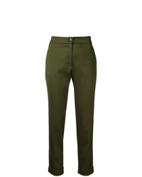Женские оливковые брюки-галифе с принтом от Etro