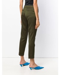 Женские оливковые брюки-галифе с принтом от Etro