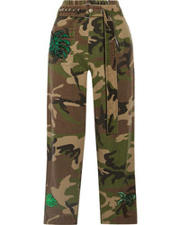 Женские оливковые брюки-галифе с украшением от Marc Jacobs