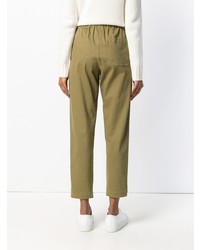 Женские оливковые брюки-галифе от Semicouture