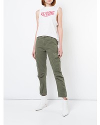 Женские оливковые брюки карго от RE/DONE