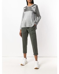 Женские оливковые брюки карго от Peserico