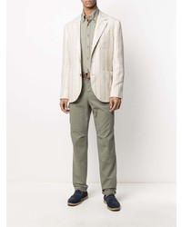 Оливковые брюки карго от Brunello Cucinelli