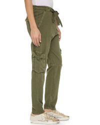 Женские оливковые брюки карго от Current/Elliott