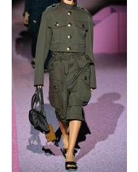 Оливковые брюки-кюлоты от Marc Jacobs