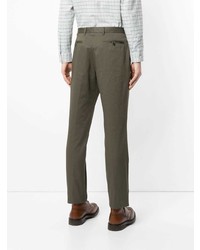 Оливковые брюки чинос от Gieves & Hawkes