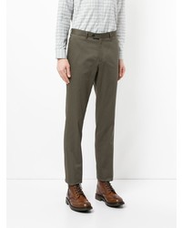 Оливковые брюки чинос от Gieves & Hawkes