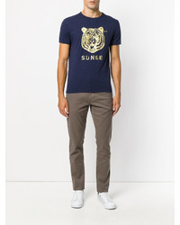 Оливковые брюки чинос от Sun 68