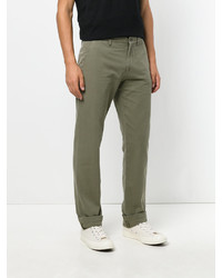 Оливковые брюки чинос от Maison Margiela