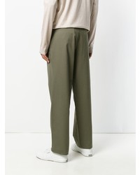 Оливковые брюки чинос от E. Tautz