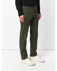 Оливковые брюки чинос от Pt01