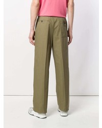 Оливковые брюки чинос от Lanvin