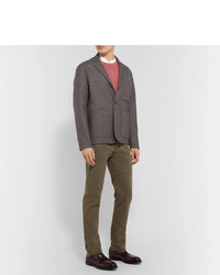 Оливковые брюки чинос от Massimo Alba