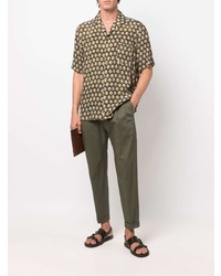 Оливковые брюки чинос от Dell'oglio