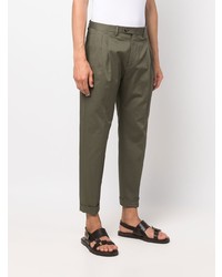 Оливковые брюки чинос от Dell'oglio