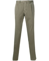 Оливковые брюки чинос от Dell'oglio