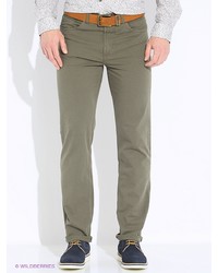 Оливковые брюки чинос от F5