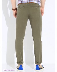 Оливковые брюки чинос от F5