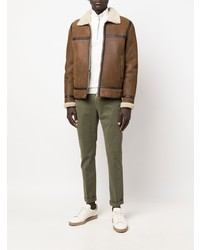 Оливковые брюки чинос от Dondup