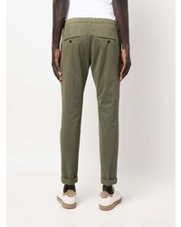 Оливковые брюки чинос от Dondup