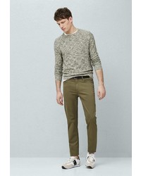 Оливковые брюки чинос от Mango Man