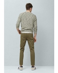 Оливковые брюки чинос от Mango Man