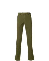Оливковые брюки чинос от Pt01