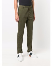 Оливковые брюки чинос от Dondup