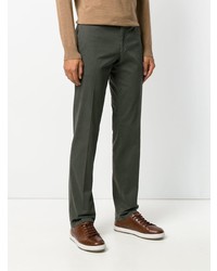 Оливковые брюки чинос от Canali