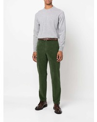 Оливковые брюки чинос от Kiton