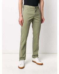 Оливковые брюки чинос от Canali