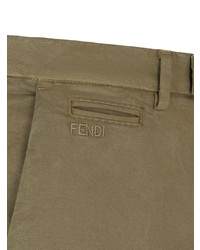 Оливковые брюки чинос от Fendi
