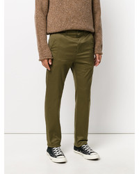 Мужские оливковые брюки от Saint Laurent