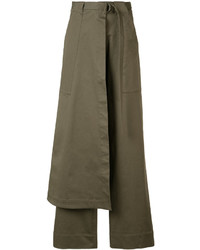 Женские оливковые брюки от Josh Goot