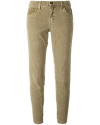 Женские оливковые вельветовые брюки от Current/Elliott