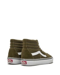 Мужские оливковые высокие кеды из плотной ткани от Vans