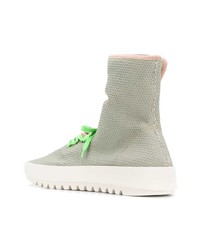 Мужские оливковые высокие кеды от Off-White